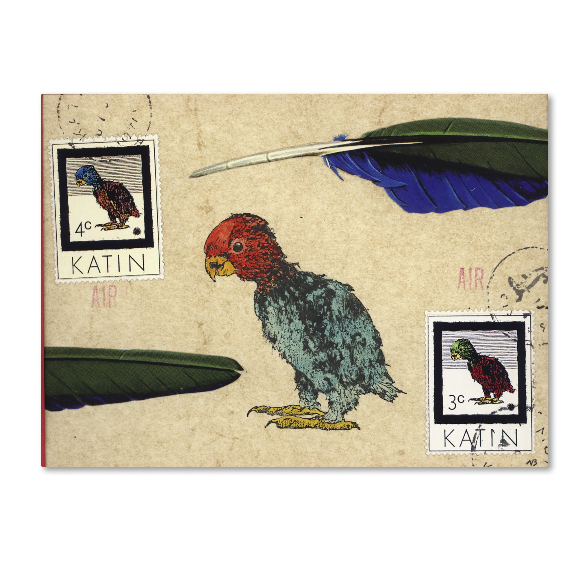Trademark Fine Art 'Katin Parrot' Canvas Art by Nick Bantock
