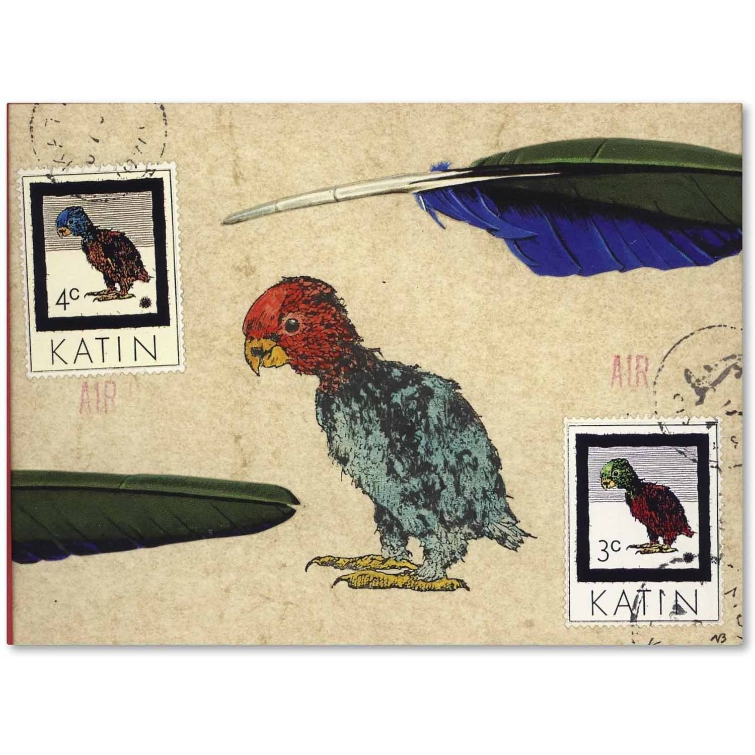 Trademark Fine Art Nick Bantock Katin Parrot Canvas Wall Art - 14x19