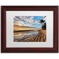 thumbnail image 1 of Trademark Fine Art 'Kauai Kailani Sunrise' Canvas Art by Pierre Leclerc, White Matte, Wood Frame, 1 of 1