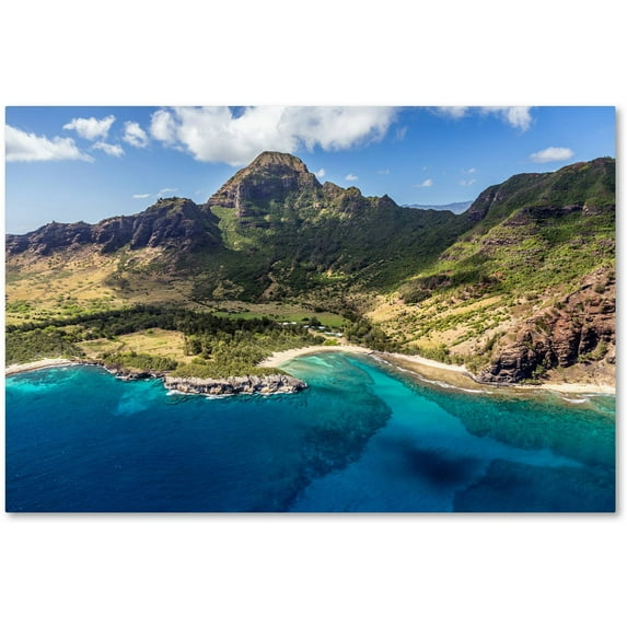 Trademark Fine Art 'Kauai from the Air' Canvas Art by Pierre Leclerc