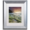 thumbnail image 1 of Trademark Fine Art 'Kee Beach Sunset' Canvas Art by Pierre Leclerc, White Matte, Silver Frame, 1 of 1