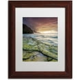 thumbnail image 1 of Trademark Fine Art 'Kee Beach Sunset' Canvas Art by Pierre Leclerc, White Matte, Wood Frame, 1 of 1