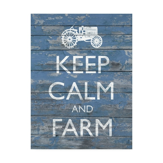 Trademark Fine Art 'Keep Calm & Farm I' Canvas Art by Alonzo Saunders