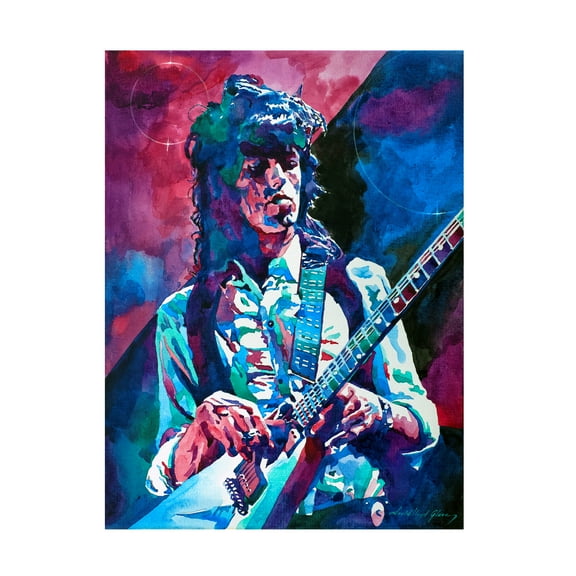 Trademark Fine Art David Lloyd Glover Keith Richards A Rolling Stone Canvas Wall Art - 14x19
