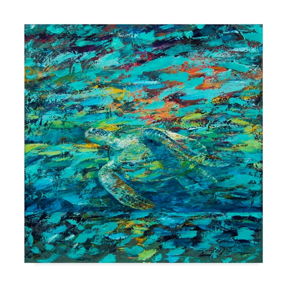 Trademark Fine Art 'Kemps Ridley Turtle Hidden Treasure' Canvas Art by Lucy P. Mctier
