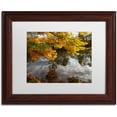thumbnail image 1 of Trademark Fine Art "Kendal Lake Autumn" Canvas Art by Kurt Shaffer White Matte, Wood Frame, 1 of 4