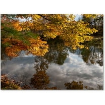 Trademark Fine Art "Kendal Lake Autumn Reflection" Canvas Art by Kurt Shaffer