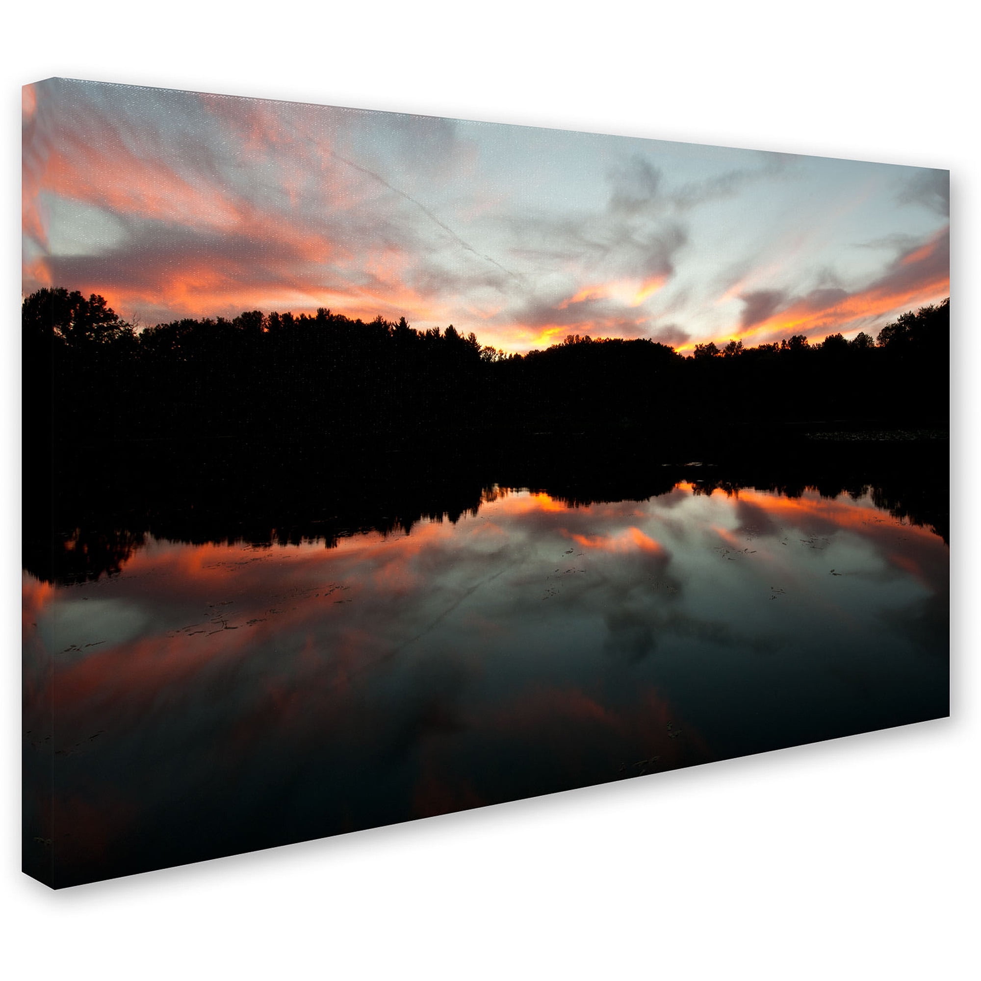 Trademark Fine Art "Kendal Lake Sunset" Canvas Art by Kurt Shaffer