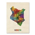 thumbnail image 1 of Trademark Fine Art 'Kenya Watercolor Map' Canvas Art by Michael Tompsett, 1 of 3
