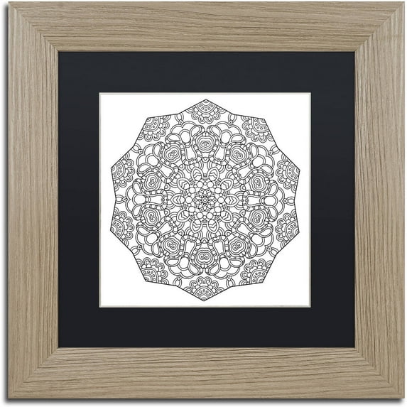 Trademark Fine Art "Keuka Mandala" Canvas Art by Kathy G. Ahrens, Black Matte, Birch Frame