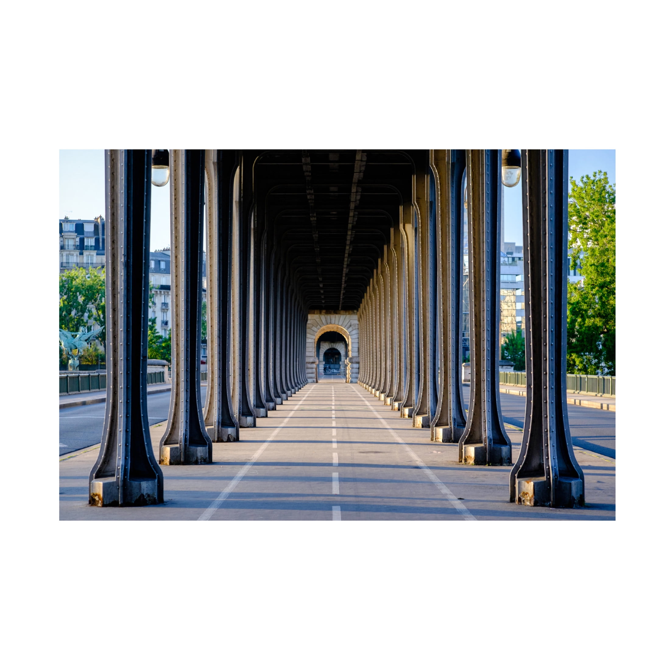 Trademark Fine Art Kevin Nirsimloo Bir Hakeim Bridge Perspective Paris Canvas Wall Art