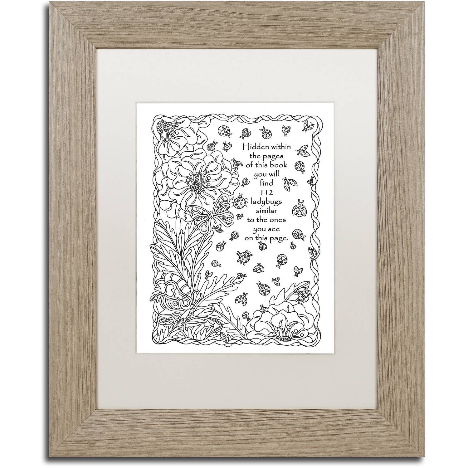 Trademark Fine Art "Key Telling How Many To Find" Canvas Art by Kathy G. Ahrens, White Matte, Birch Frame