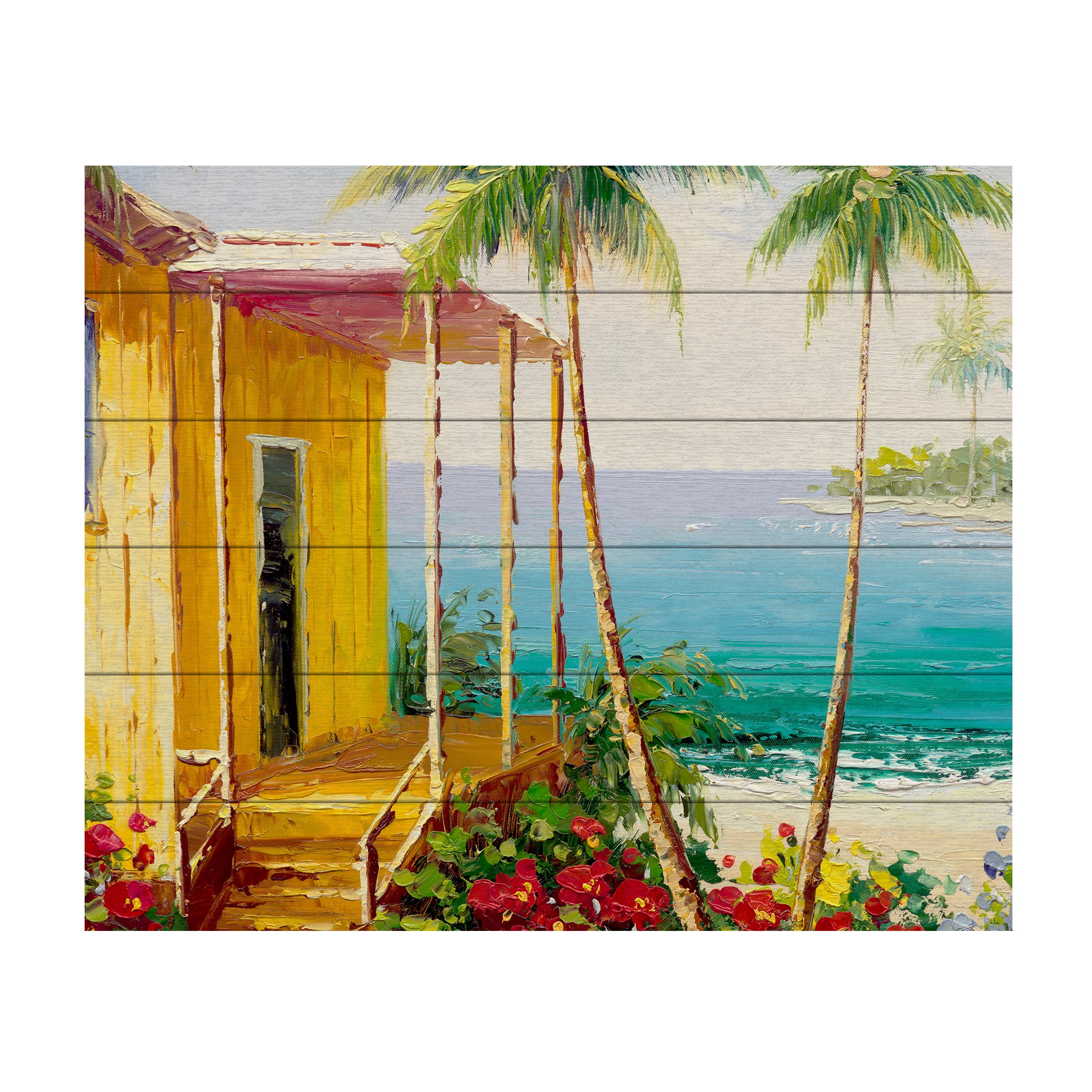Trademark Fine Art 'Key West Villa' Wooden Wall Art Art by Rio