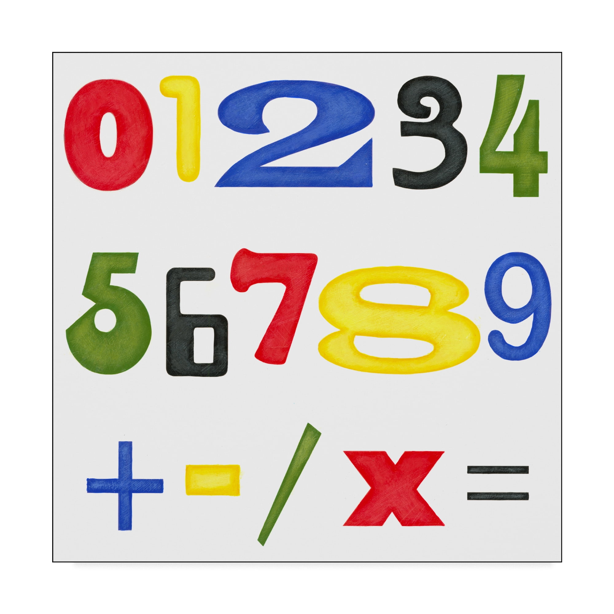 Trademark Fine Art 'Kids Room Numbers' Canvas Art by Megan Meagher
