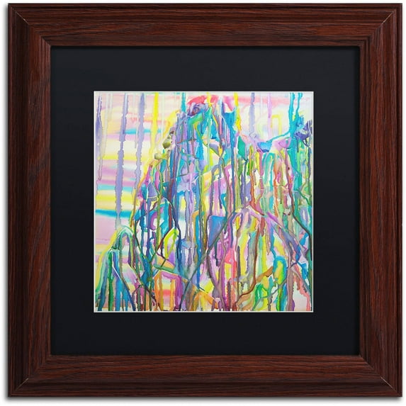 Trademark Fine Art "Kilamanjaro" Canvas Art by Lauren Moss Black Matte, Wood Frame