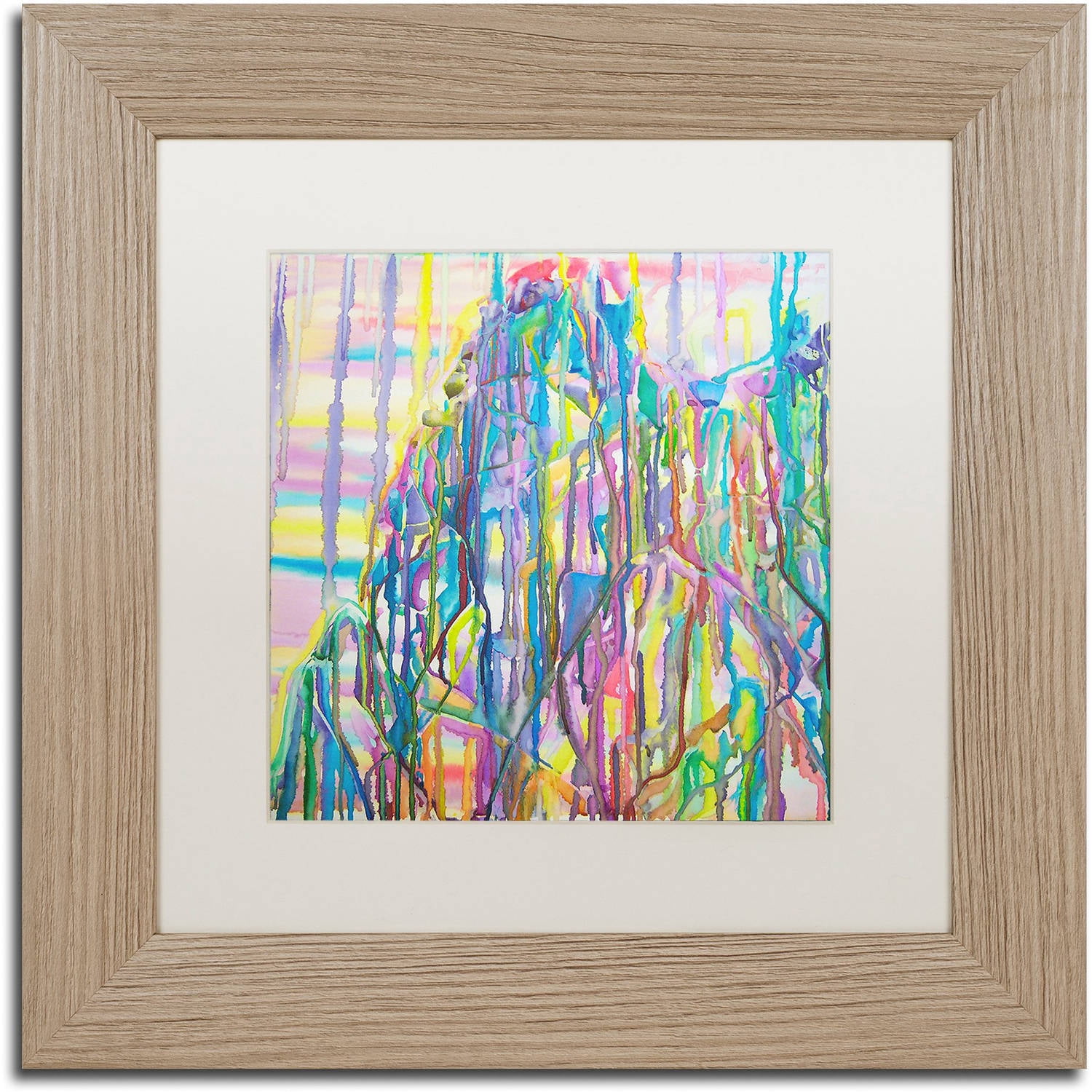 Trademark Fine Art "Kilamanjaro" Canvas Art by Lauren Moss White Matte, Birch Frame