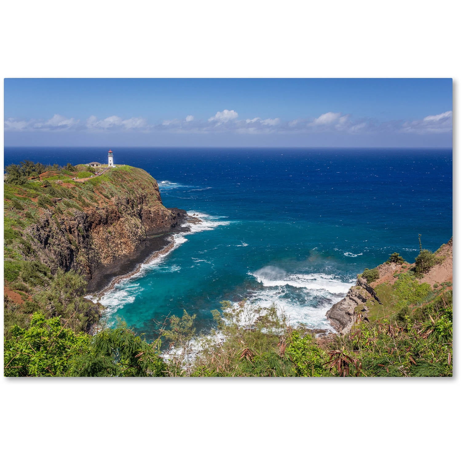 Kilauea Lighthouse Coastal Landscape Canvas Art Print