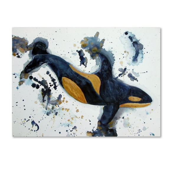 Trademark Fine Art 'Killer Whale of a Tale' Canvas Art by Lauren Moss