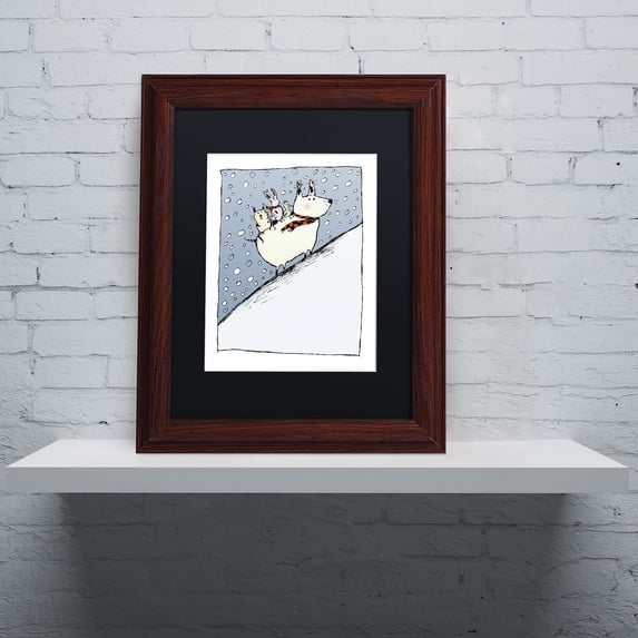 Trademark Fine Art "Kind Dog" Canvas Art by Carla Martell, Black Matte, Wood Frame