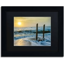 Trademark Fine Art 'Kissed by the Sea' Canvas Art by PIPA Fine Art, Black Matte, Black Frame