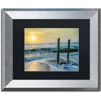 Trademark Fine Art 'Kissed by the Sea' Canvas Art by PIPA Fine Art, Black Matte, Silver Frame