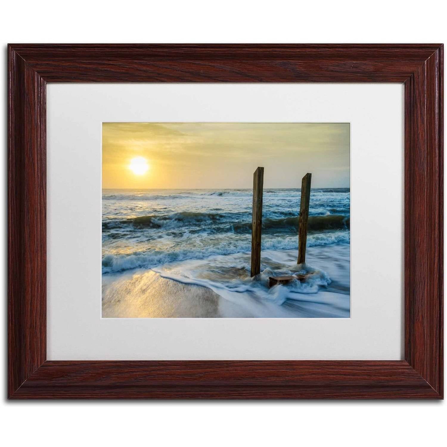 Trademark Fine Art 'Kissed by the Sea' Canvas Art by PIPA Fine Art, White Matte, Wood Frame