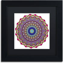 Trademark Fine Art "Kisses Mandala in Red" Canvas Art by Kathy G. Ahrens, Black Matte, Black Frame