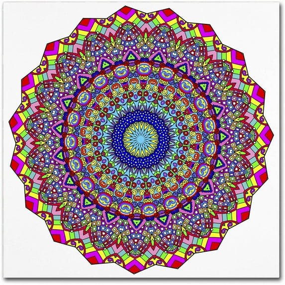 Trademark Fine Art "Kisses Mandala in Red" Canvas Art by Kathy G. Ahrens