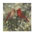 thumbnail image 1 of Trademark Fine Art Mary Miller Veazie Kissing Cardinals Canvas Wall Art - 14x14, 1 of 5