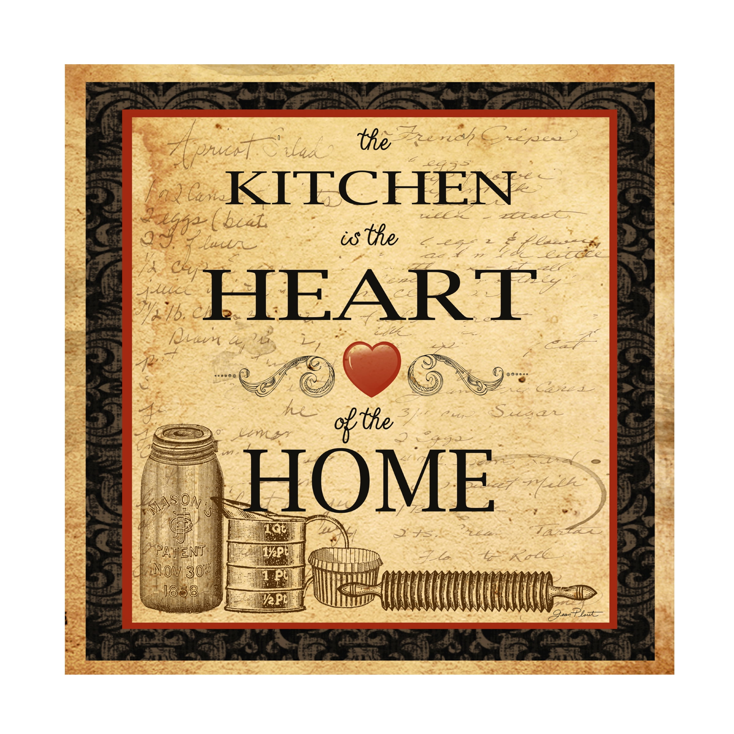 Trademark Fine Art 'Kitchen Heart Vignette' Canvas Art by Jean Plout
