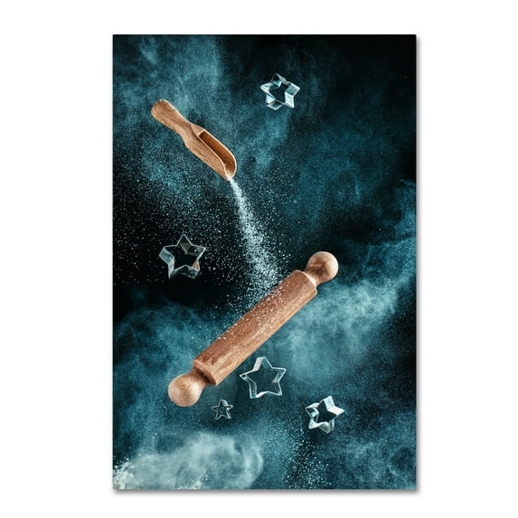 Trademark Fine Art 'Kitchen Mess Star-Shaped Cookies' Canvas Art by Dina Belenko