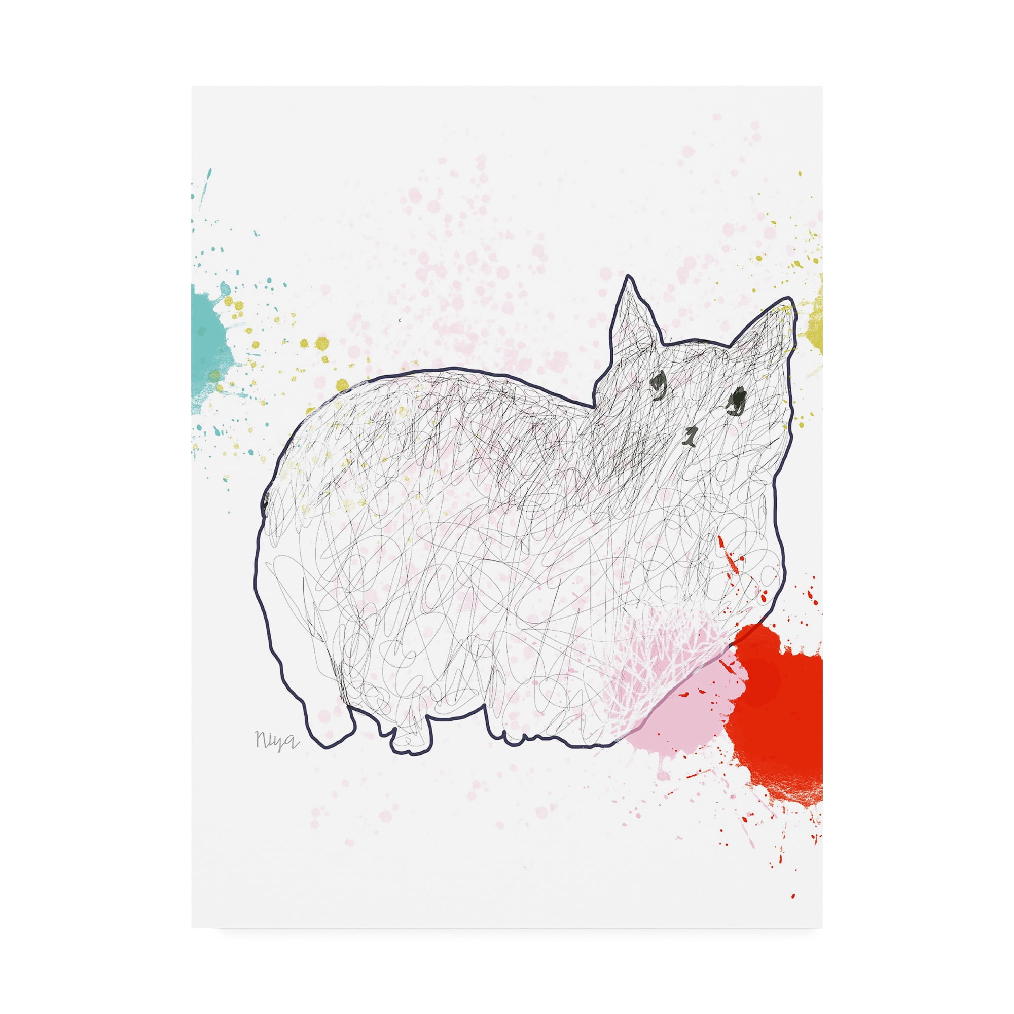Trademark Fine Art 'Kitty in Repose' Canvas Art by Niya Christin