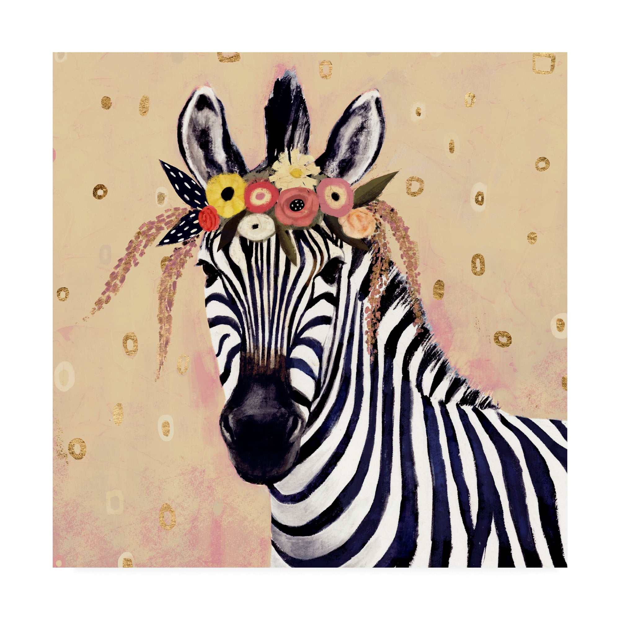 Trademark Fine Art 'Klimt Zebra II' Canvas Art by Victoria Borges