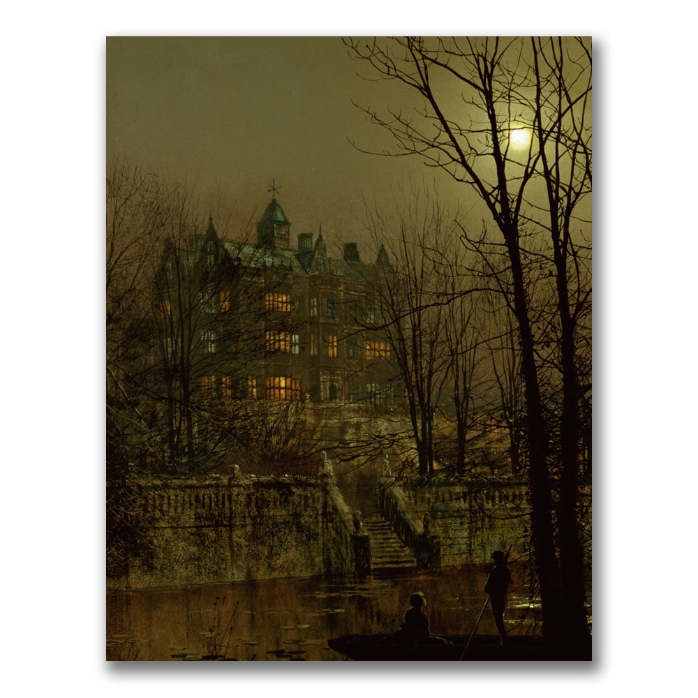 Trademark Fine Art "Knostrop Old Hall, Leeds" Canvas Wall Art by John Atkinson Grimshaw