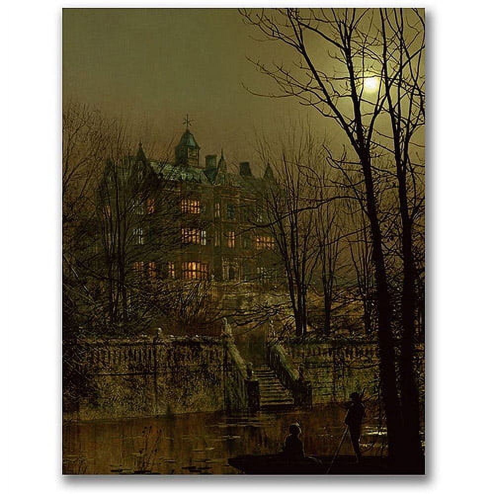 Trademark Fine Art "Knostrop Old Hall, Leeds" Canvas Wall Art by John Atkinson Grimshaw