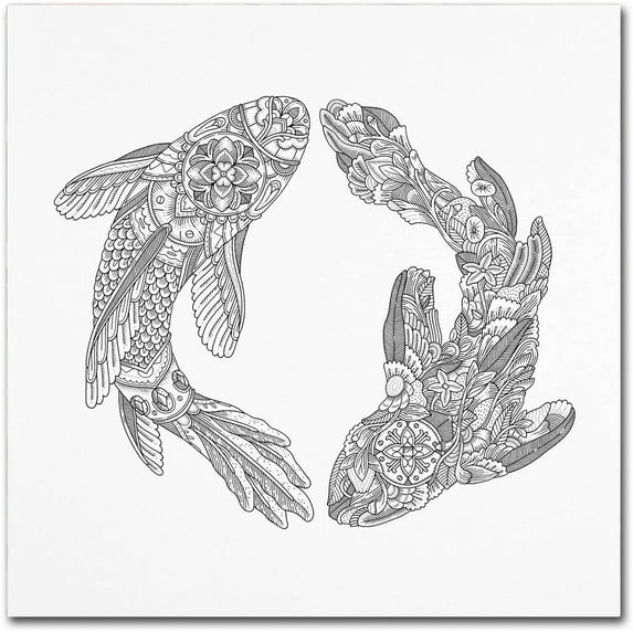 Trademark Fine Art "Koi Fishes" Canvas Art by Filippo Cardu