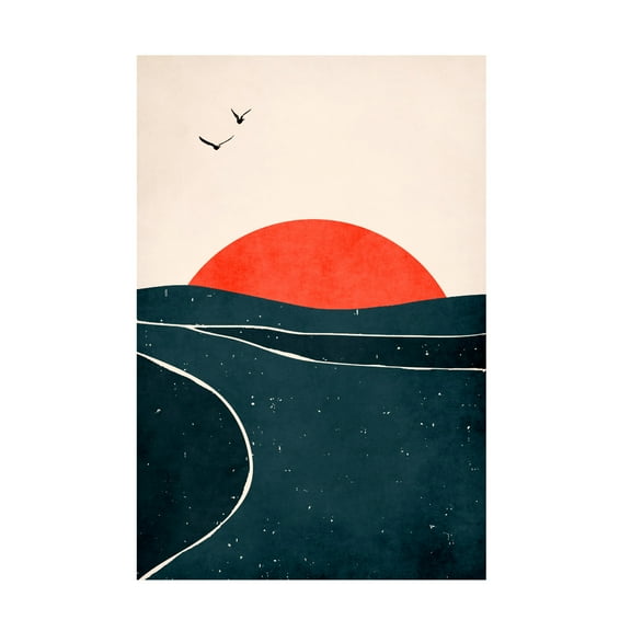 Trademark Fine Art Kubistika Dancing Seagulls Canvas Wall Art