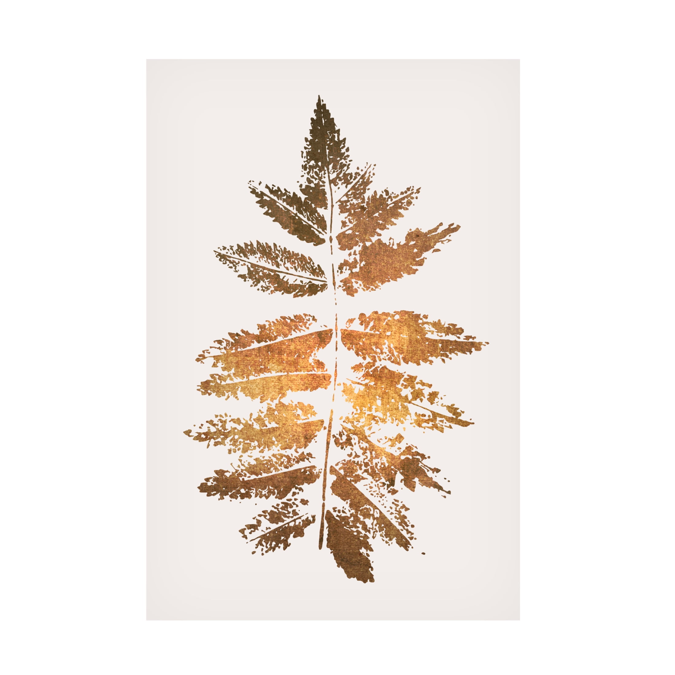 Trademark Fine Art Kubistika Oak Leaf Print Gold Canvas Wall Art