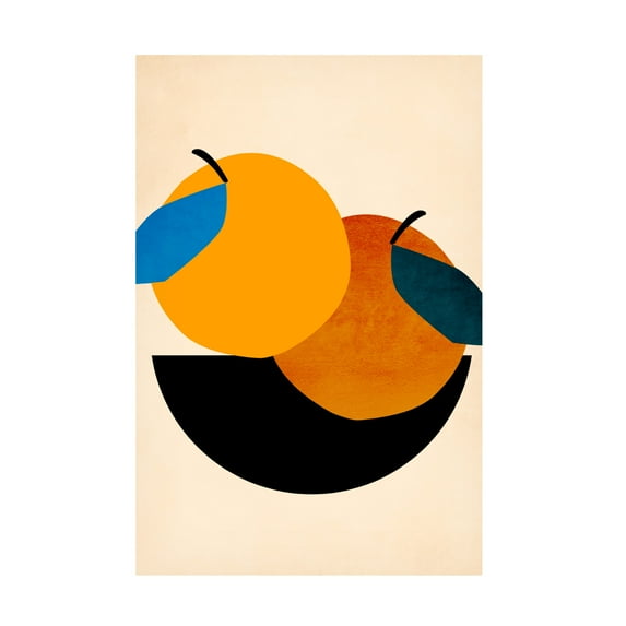 Trademark Fine Art Kubistika Two Oranges Canvas Wall Art