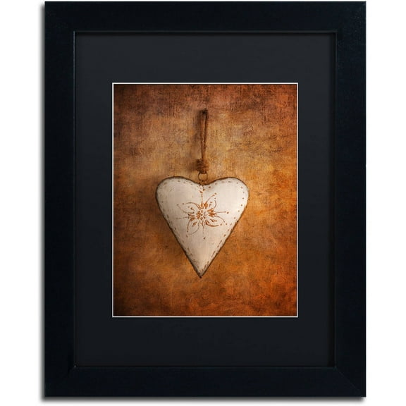 Trademark Fine Art "L'Accroche Coeur" Canvas Art by Philippe Sainte-Laudy, Black Matte, Black Frame