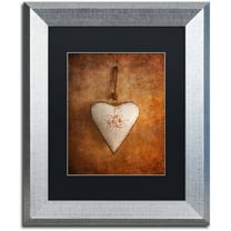 Trademark Fine Art "L'Accroche Coeur" Canvas Art by Philippe Sainte-Laudy, Black Matte, Silver Frame