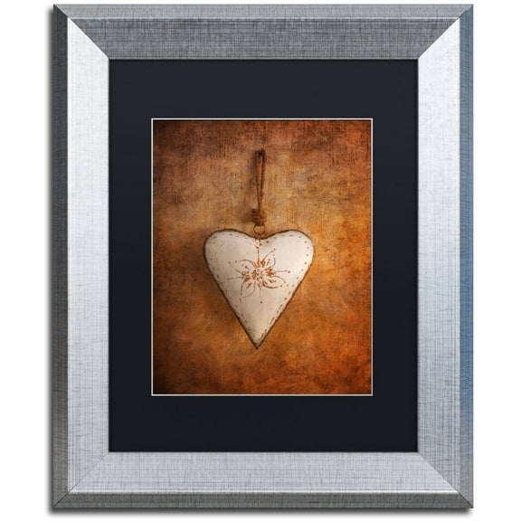 Trademark Fine Art "L'Accroche Coeur" Canvas Art by Philippe Sainte-Laudy, Black Matte, Silver Frame
