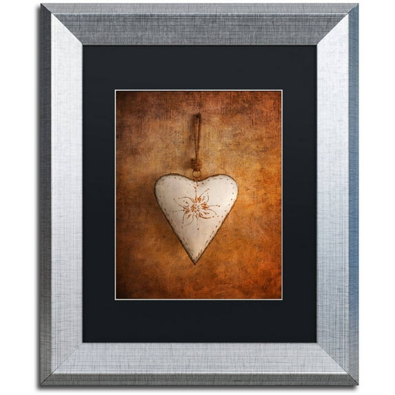 Trademark Fine Art "L'Accroche Coeur" Canvas Art by Philippe Sainte-Laudy, Black Matte, Silver Frame