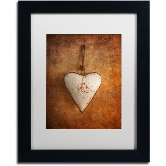 Trademark Fine Art "L'Accroche Coeur" Canvas Art by Philippe Sainte-Laudy, White Matte, Black Frame