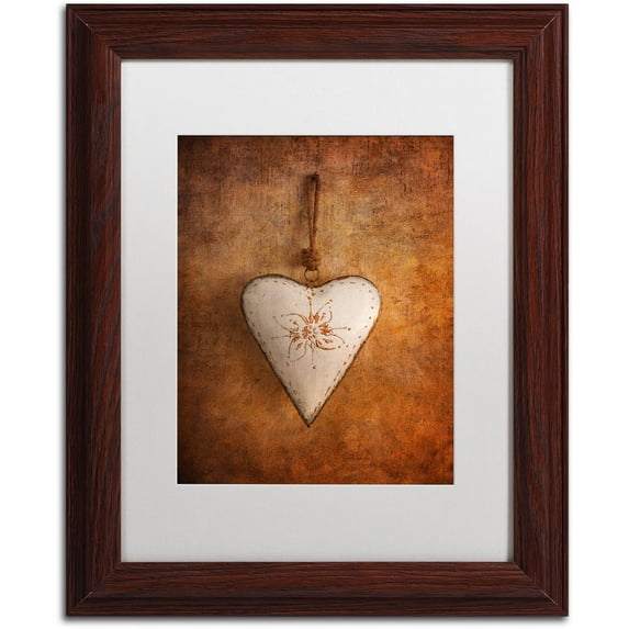 Trademark Fine Art "L'Accroche Coeur" Canvas Art by Philippe Sainte-Laudy, White Matte, Wood Frame