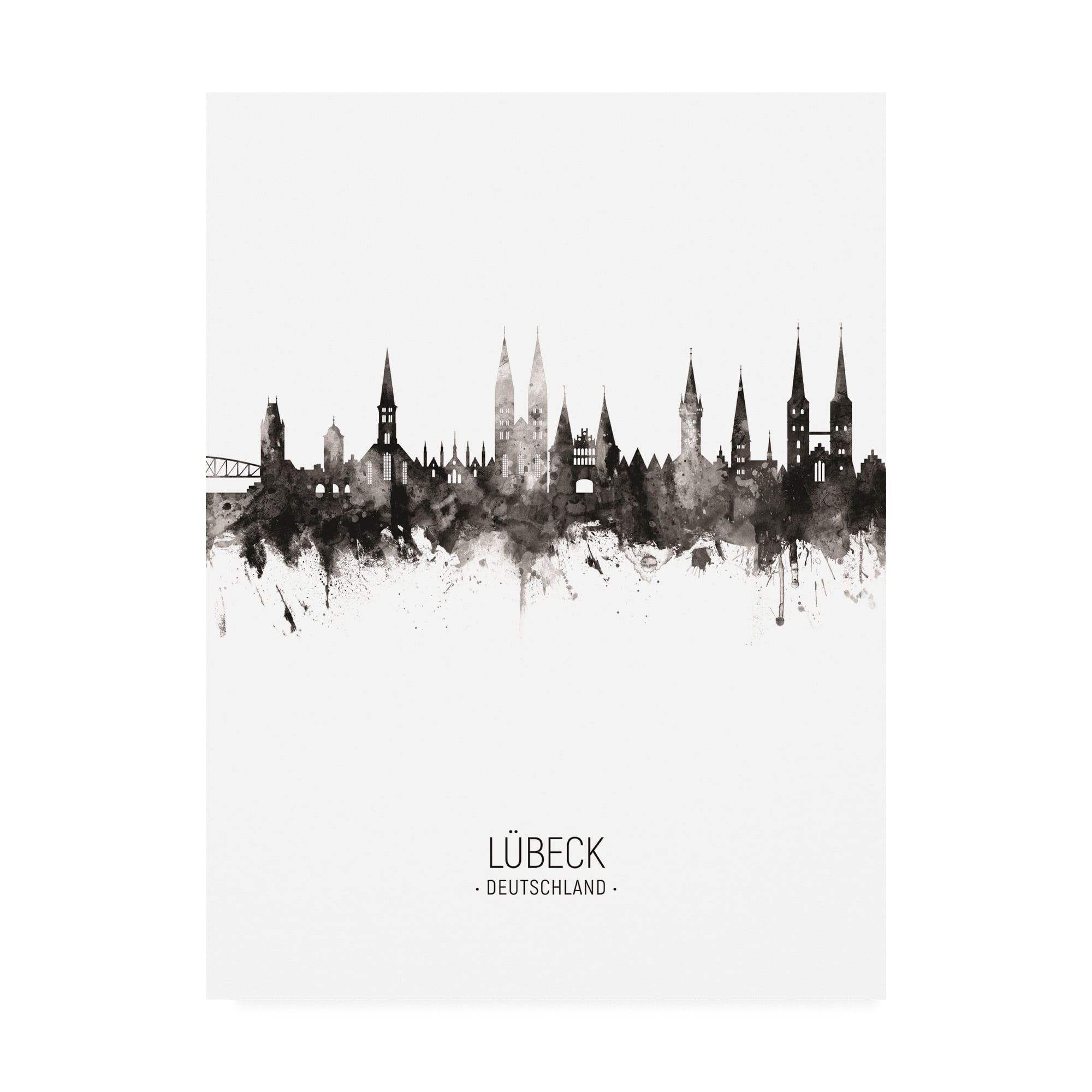 Trademark Fine Art 'L?beck Germany Skyline Portrait II' Canvas Art by Michael Tompsett