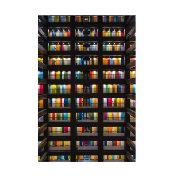 Trademark Fine Art LIANG CHEN Colorful Building Canvas Wall Art