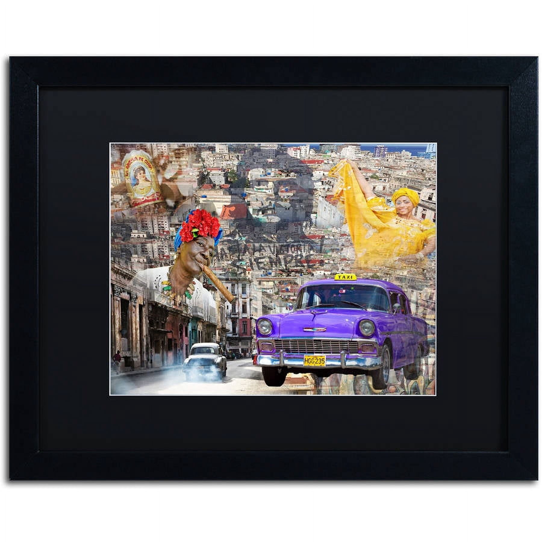 Trademark Fine Art "La Aroma de Cuba" Canvas Art by Alberto Lopez, Black Matte, Black Frame