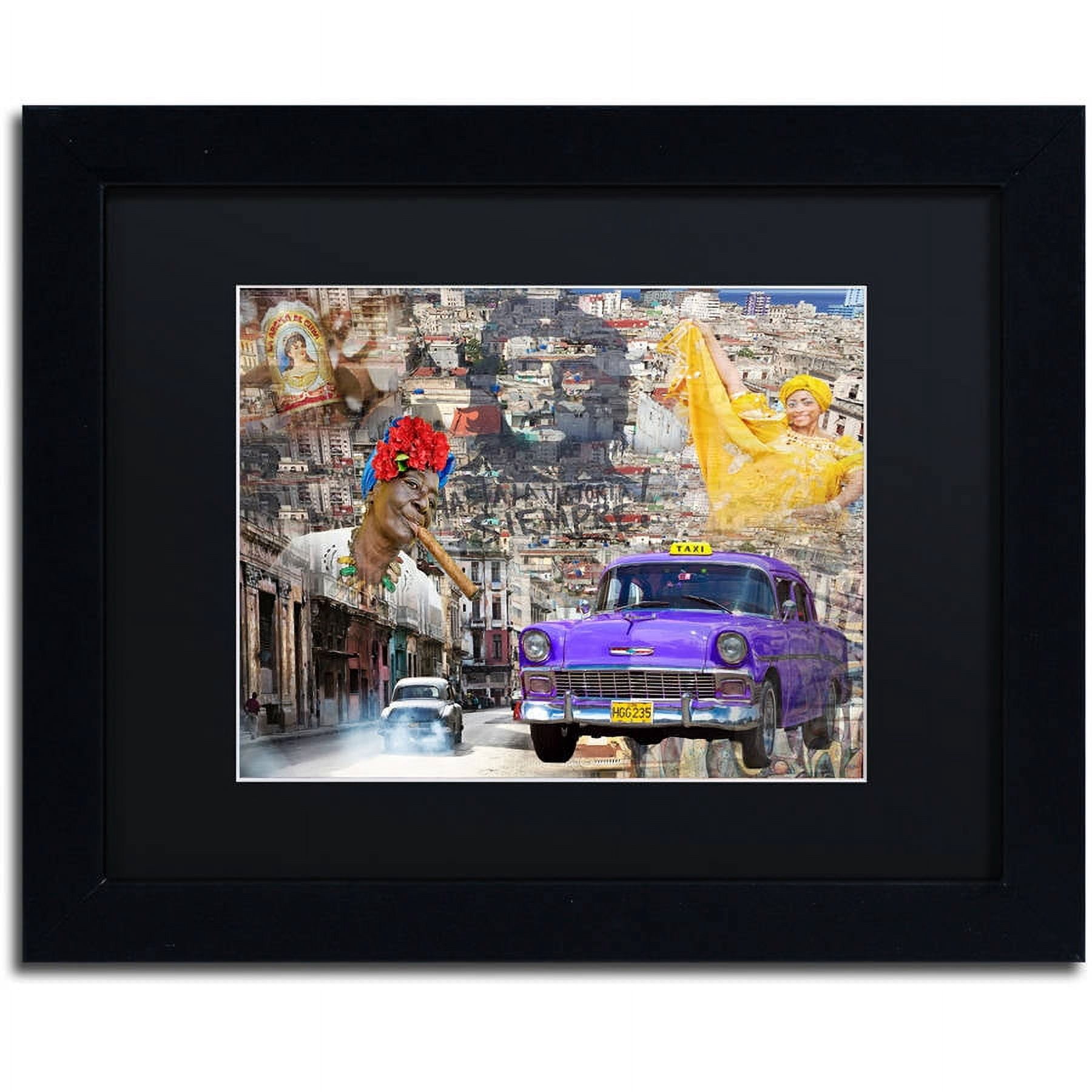 Trademark Fine Art "La Aroma de Cuba" Canvas Art by Alberto Lopez, Black Matte, Black Frame