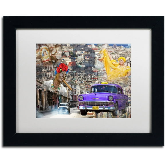 Trademark Fine Art "La Aroma de Cuba" Canvas Art by Alberto Lopez, White Matte, Black Frame